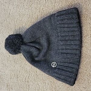 Grey Michael Kors Knit Pom-Pom Hat
